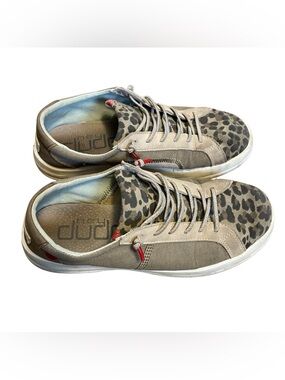 Hey Dude Karina Beige Leopard slip on shoes